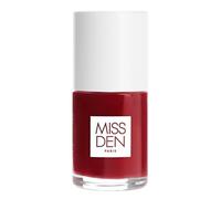 MISS DEN Vernis à Ongles Bordeaux Intense - Éclat Velouté, Formule Vegan à 85 % d’Ingrédients Biosourcés, Pinceau Plat pour Application Précise, 10 mL - Lot de 3
