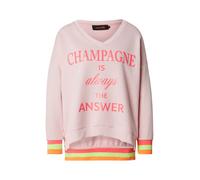 miss goodlife Sweat-shirt 'Champagne Is The Answer' citron vert / orange / rose / rouge clair, Taille S