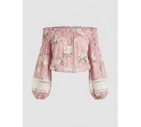 Miss June Haut 'Blouse manches longues Gia' rose, Taille S-M