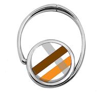 Miss Kha - Accroche Sac Pliable Bandes Marrons