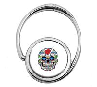Miss Kha - Accroche Sac Pliable Tête De Mort Mexicaine, Blanc, Multicolore, Taille unique