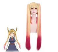 Miss Kobayashi's Dragon Maid Tohru Cosplay perruque longue droite synthétique perruques Anime Kobayashi san Chi pas de femme de chambre Dragon faux cheveux