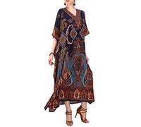 Miss Lavish London Kaftan Robe pour Femme, Bleu (102-Blue), X-Large