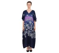 Miss Lavish London Kimono Maxi Style Caftan pour Femme, Tailles S à 3XL, Caftans Standard à Grande Taille, 134-bleu, Taille Unique