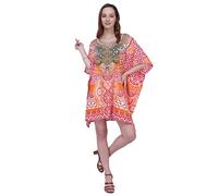 Miss Lavish London Robe Caftan - Caftans pour Femme - Caftans pour Femme - Disponible en Taille Unique pour s'adapter aux Tailles 4, 6, 8 et 10, 158-rouge, 18-22