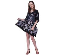 Miss Lavish London - Robe caftan pour femme - Taille normale et grande taille, 159 - Noir, 52-56