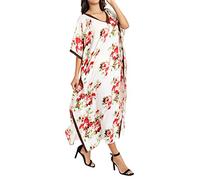 Miss Lavish London Robes Caftans pour Femme, Tailles S à 3XL, Taille Normale à Grande Taille, 116-crème, Taille 3XL