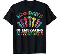 MISS LILLY 100 Days of Embracing Autism 100th Day School SPED Teacher T-Shirt Black M