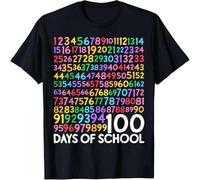 MISS LILLY 100th Day of School Teacher Boys Girls 100 Days Math Numbers T-Shirt Black XXL