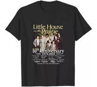 MISS LILLY 50th Anniversary 1974-2024 Little House on The Prairie T-Shirt for Men Black XL