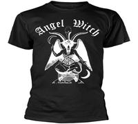 MISS LILLY Angel Witch 'Baphomet' T Shirt Casual Graphic Tops Black M