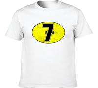 MISS LILLY Barry Sheene Mens Motorcycle Bike Racer 7 Logo Superbike Top T-Shirt White XXL