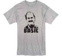 MISS LILLY Basil Fawlty Towers Inspired T-Shirt - Retro 70s British Comedy TV Show Black XXL