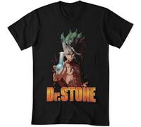 MISS LILLY Dr. Stone Senku Slim Fit t-Shirt Casual Graphic Short Sleeve Tops Black M