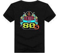 MISS LILLY I Love The 80s Unisex Mens T Shirt Music Fun Awesome Vintage Printed Graphic 7921 Cotton Short Sleeve Shirt Black S