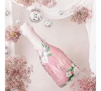 Miss Lovely Ballon XXL JGA Bride to BE - Bouteille de champagne - Rose - Compatible avec l'hélium - Décoration d'intérieur - Accessoires de fête de jeune fille - Pour mariage - 110 cm