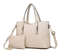 Miss Lulu 2 en 1 Sac Main et Portefeuille，Sac à Main avec Sangle et Pochette en PU Chic pour Bureau, Travail & Réunion