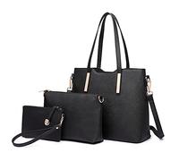 Miss Lulu 3 en 1 Sac Main Femme,Sac Bandoulière avec Pochette,Cabas en Cuir Synthétique pour Travail Sortie Voyage