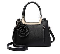 Miss Lulu Bolso Bandolera de Piel sintética con asa Superior para Mujer, Elegante Bolso de Hombro con diseño de Flores