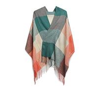 Miss Lulu Écharpe d'hiver pour Femme, écharpes et châles pour Femme en Tartan, Enveloppant et Chaud, Doux comme Le Cachemire, Vert, Taille Unique