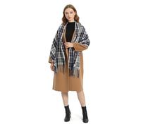 Miss Lulu Echarpes Femme Hiver Chaud en Carreaux Doux Foulard Châle écharpe épais Pull Châle Mode écharpe Longue Grand Unisexe Tartan Poncho Vintage Multicolore (Marine)