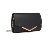 Miss Lulu Femme Pochette et Clutches Soirée, Sac Enveloppe Effet Daim à Chaîne
