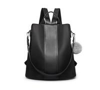 Miss Lulu Grand Sac à Dos 30x14x32cm Sac à Voyage en Cuir Sacs D'école Anti-vol Sacs À Bandoulière Cadeaux pour Femme et Homme Noir
