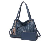 Miss Lulu Lg2339, Sac à Main Tendance pour Femme, Bleu Marine, L