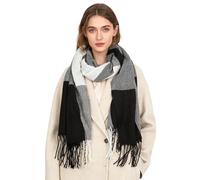 Miss Lulu Oak & Tea Écharpe D'hiver Chaude pour Femme Motif Tartan Toucher Cachemire Cadeau Femmes