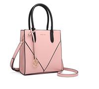 Miss Lulu Petit Sac à Main Portes Main rose femme Bandoulière, Sac Portés Epaule pour Femme, Sac à Main Shoulder Crossbody Bag Amovible et Réglable, Cadeau pour travaille voyage travelling
