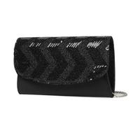Miss Lulu Petite Pochette pour Femmes avec Paillettes Brillantes, Sac Clutch Femme, Chaîne Argentée Amovible, Sac de Soirée pour la Fête