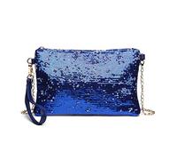 Miss Lulu Pochette Clutch Femme pour noel satin, Sac à Main de Soirée en Paillettes Brillant,Sac Cadeau Chic Femme