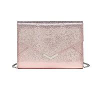 Miss Lulu Pochette de Soirée pour Femme,Sac à Main Élégant et Brillant pour Mariage et Fête,Sac à Bandoulière à Motif de Lézard,Taille Moyenne (rose)
