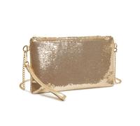 Miss Lulu Pochette Mini à Paillettes - Sac Bandoulière Femme, Parfait pour Mariages, Rendez-vous et Toutes Occasions, Or