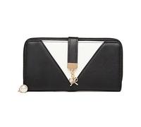 Miss Lulu Portefeuille élégant en Cuir PU avec Fermeture éclair et Porte-Cartes pour Femme - Style élégant - Blocage Tricolore - pour Le Printemps et l'été