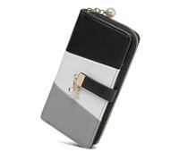 Miss Lulu Portefeuille pour Femme, Porte-Monnaie Long Tricolore avec Fentes pour Cartes Multiples et Compartiments spacieux en Cuir PU, Cadeau pour Petite Amie ou Fille