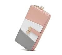 Miss Lulu Portefeuille pour Femme, Porte-Monnaie Long Tricolore avec Fentes pour Cartes Multiples et Compartiments spacieux en Cuir PU, Cadeau pour Petite Amie ou Fille