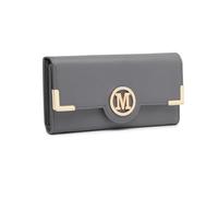 Miss Lulu Portefeuille Porte Monnaie Femmes Longue Fermeture Éclair Poche pour Téléphone Carte Simili Cuir avec Métal Boucle