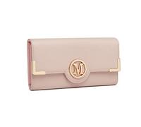 Miss Lulu Portefeuille Porte Monnaie Femmes Longue Fermeture Éclair Poche pour Téléphone Carte Simili Cuir avec Métal Boucle