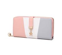 Miss Lulu Portefeuille pour Femmes Tri Couleur Longue Porte-Cartes Monnaies en Similicuir