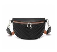 Miss Lulu Petit Sac à Bandoulière en Cuir PU, à Large Sangle, Sac Portes épaules avec Bretelles larges, pour le style décontracté et sportif, voyage, sortie, noir marron