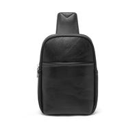 Miss Lulu Tendance Sac Banane pour Femme, Sac Bandoulière Crossbody Bag Homme, Design Rétro (Noir)