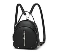 Miss Lulu Sac à dos féminin en PU waterproof - Sac à dos de voyage léger et petit avec sangle amovible, 4 poches à fermeture éclair