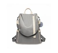Miss Lulu Sac à Dos Femme Grand Modèle - Cuir PU Imperméable, Fermeture à Glissière Antivol - Sécurisé et Élégant pour Voyage, Gris
