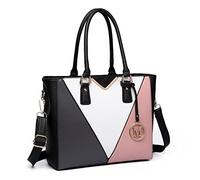 Miss Lulu Sac à main femme bandoulière en forme de V, Sac fourre-tout élégant Idéal pour Bureau Université ou Sorties Quotidiennes