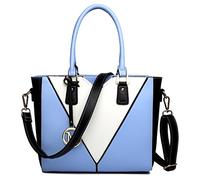 Miss Lulu Sac à main portés main femme multicolore à bandoulière sac à main portés épaule cadeaux pour pâques fête des mères (bleu)