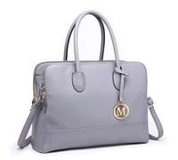 Miss Lulu Sac a Main Femme Cuir PU Cabas Femme Grand Sacs à Main Portés Épaule Tendance Sac à main Pour les Cours Lycee Fourre Tout Bandoulière Travail 14 Pouces Noir