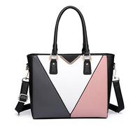 Miss Lulu Sac à Main Femme Cabas Bandoulière en Cuir PU, Sac Épaule en Forme de V - Sac Ado Multicolore en Simili Cuir, Cadeau Noël et Fête pour Femme