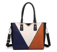 Miss Lulu Sac à Main Femme Cabas Bandoulière en Cuir PU, Sac Épaule en Forme de V - Sac Ado Multicolore en Simili Cuir, Cadeau Noël et Fête pour Femme