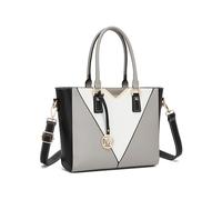 Miss Lulu Sac à Main Femme Tricolore en Simili Cuir Cabas en V